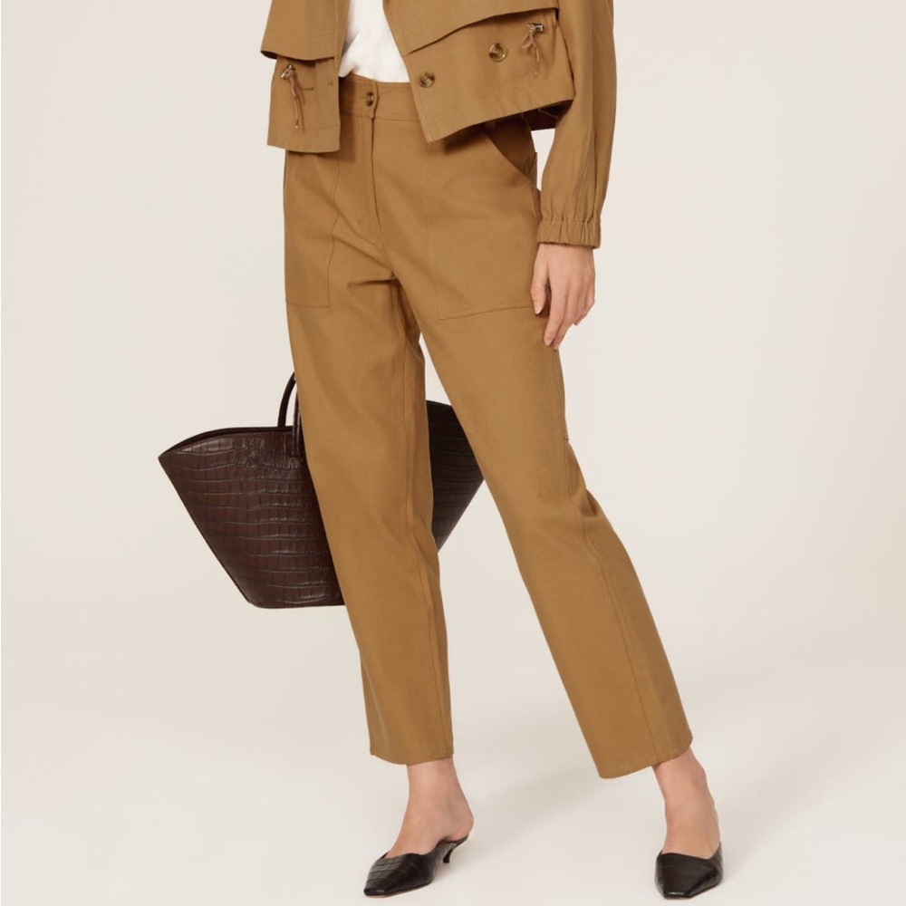 Thakoon Straight Cargo Pants Brown Womens Size 12